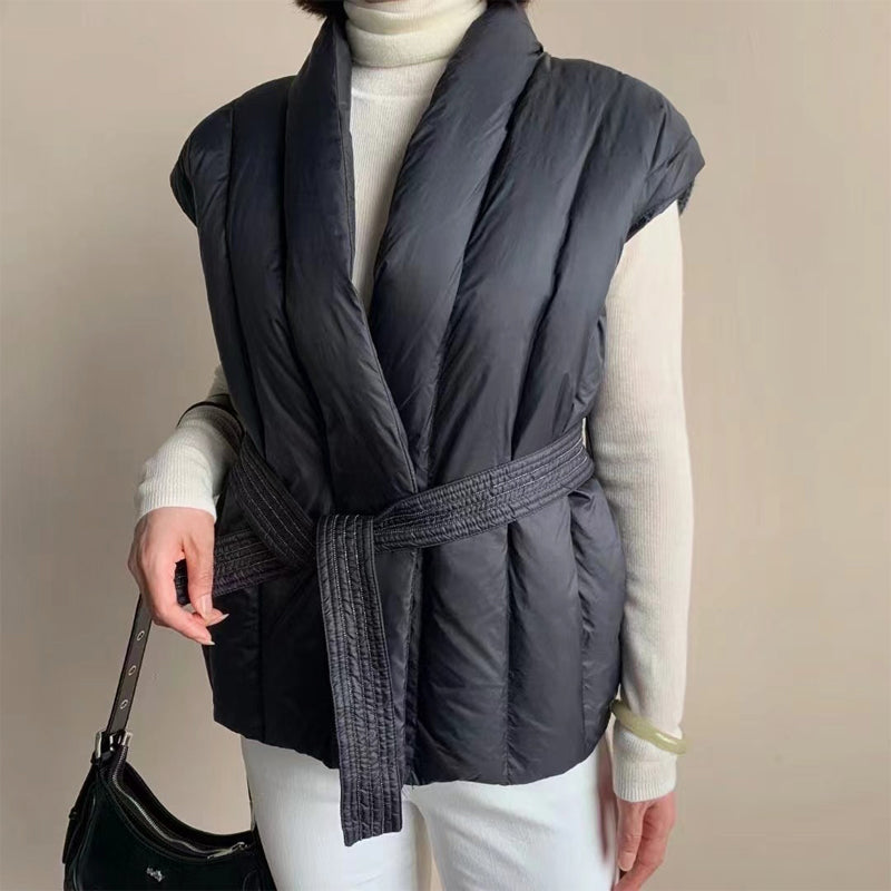 Elegance | Chaleco Acolchado Beige