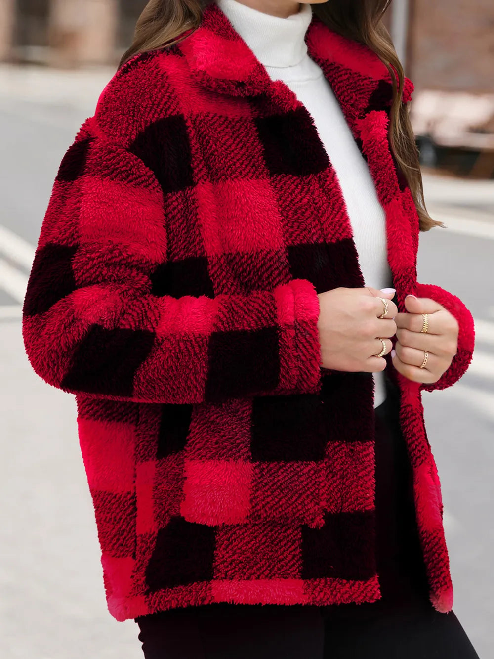 Amelia | Chaqueta Botonera Chic - Deep Rojo