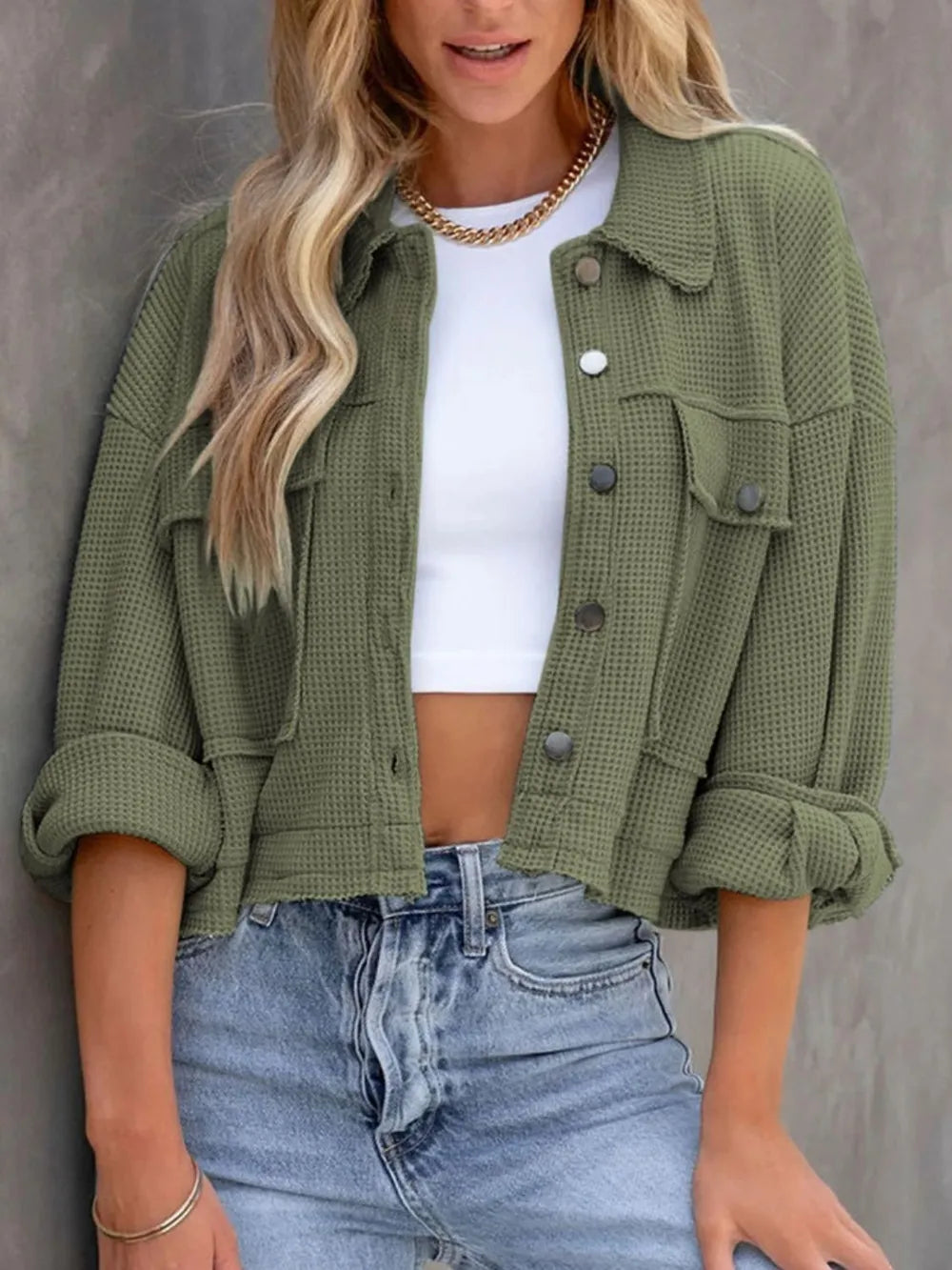 Carmen | Chaqueta Botonera Chic - Moss