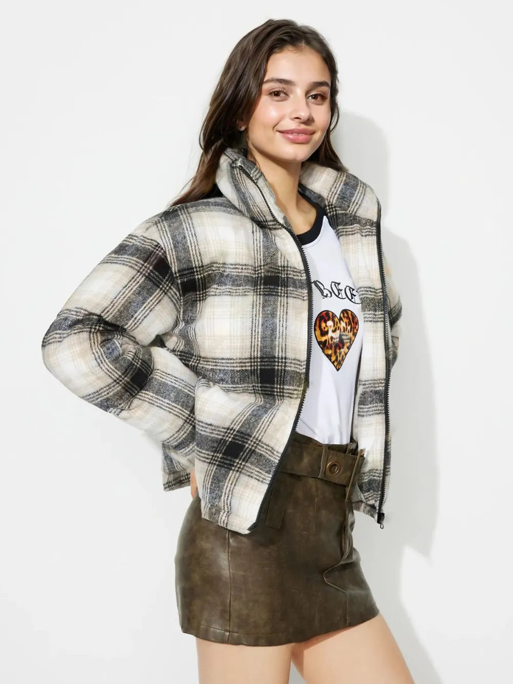 Minerva | Chaqueta Tartán Elegante - Gris