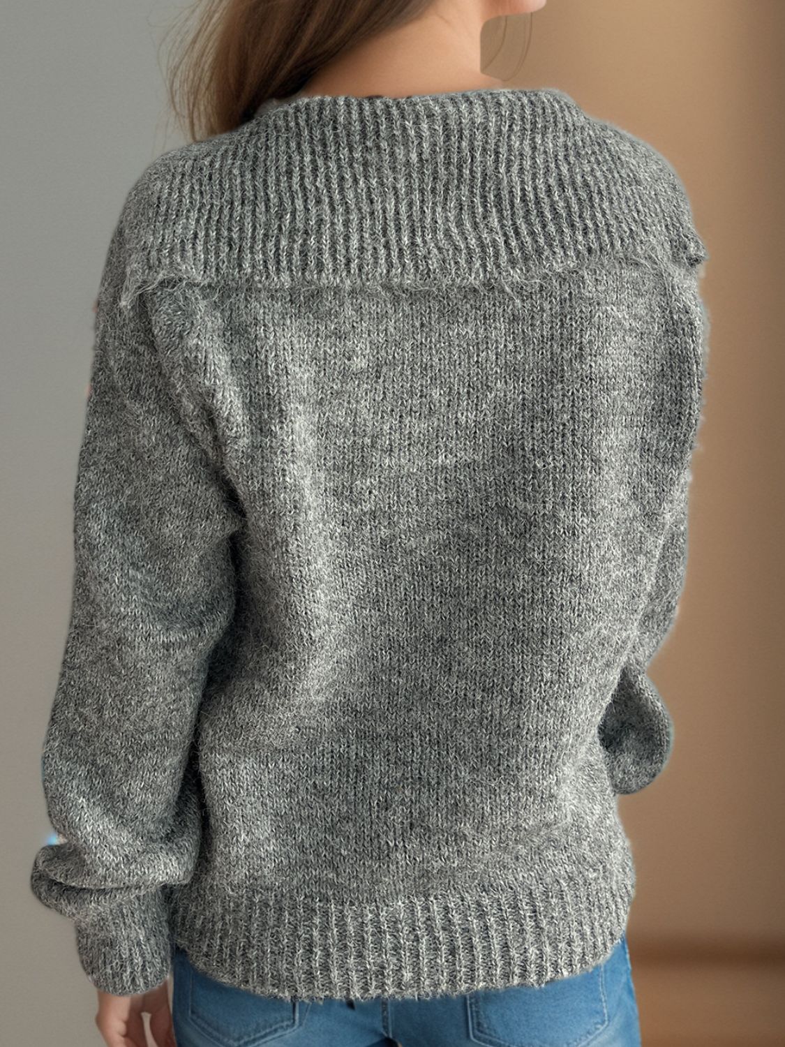 Amber | Suéter Cuello Camisero Manga Larga