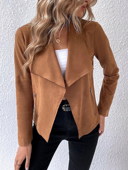 Alejandra | Chaqueta Cuello Estructurado - Caramelo