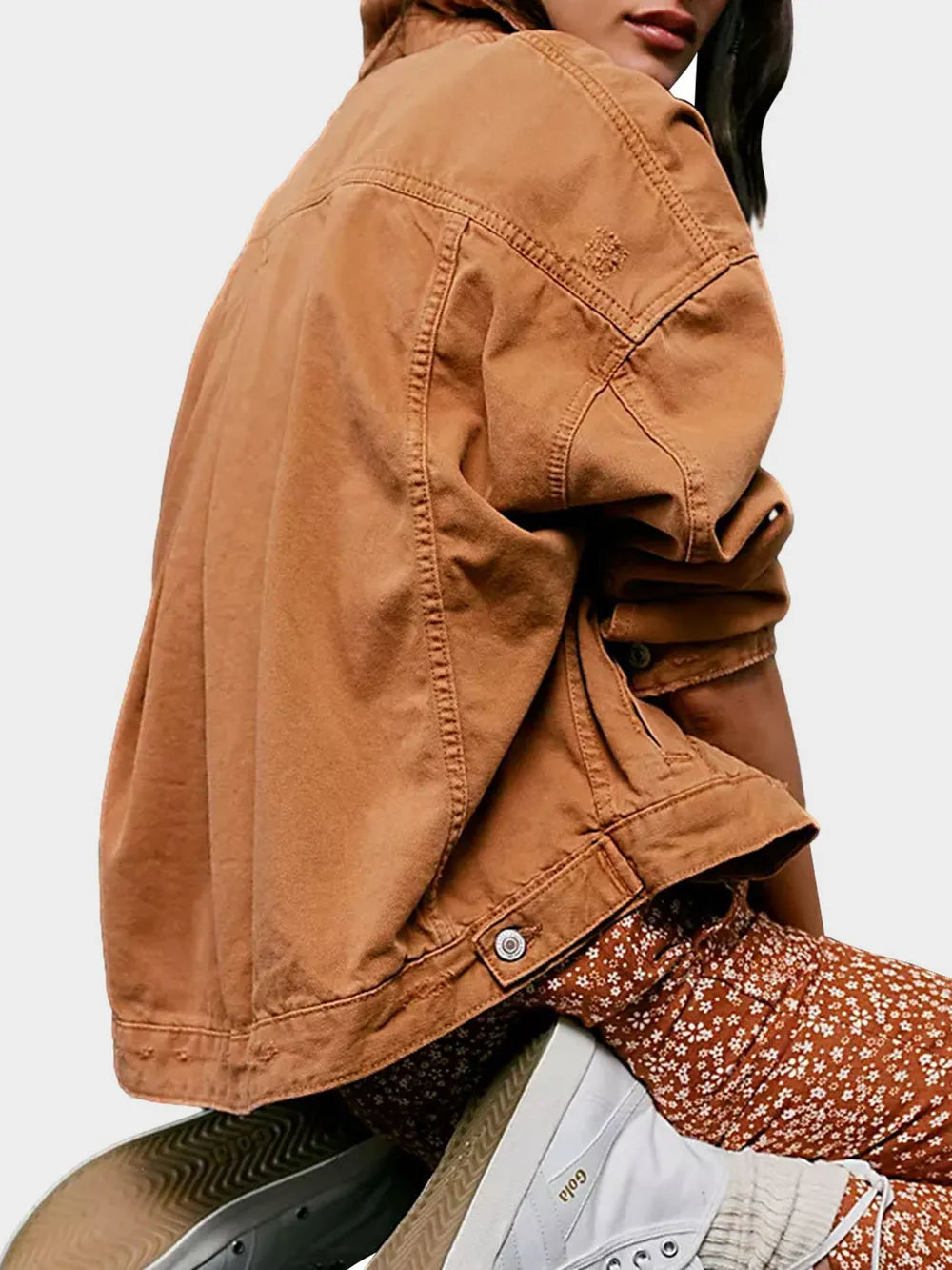 Susana | Chaqueta Denim Premium - Caramelo