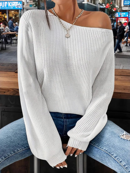 Blasa | Suéter Un Hombro Acanalado With Relaxed Fit