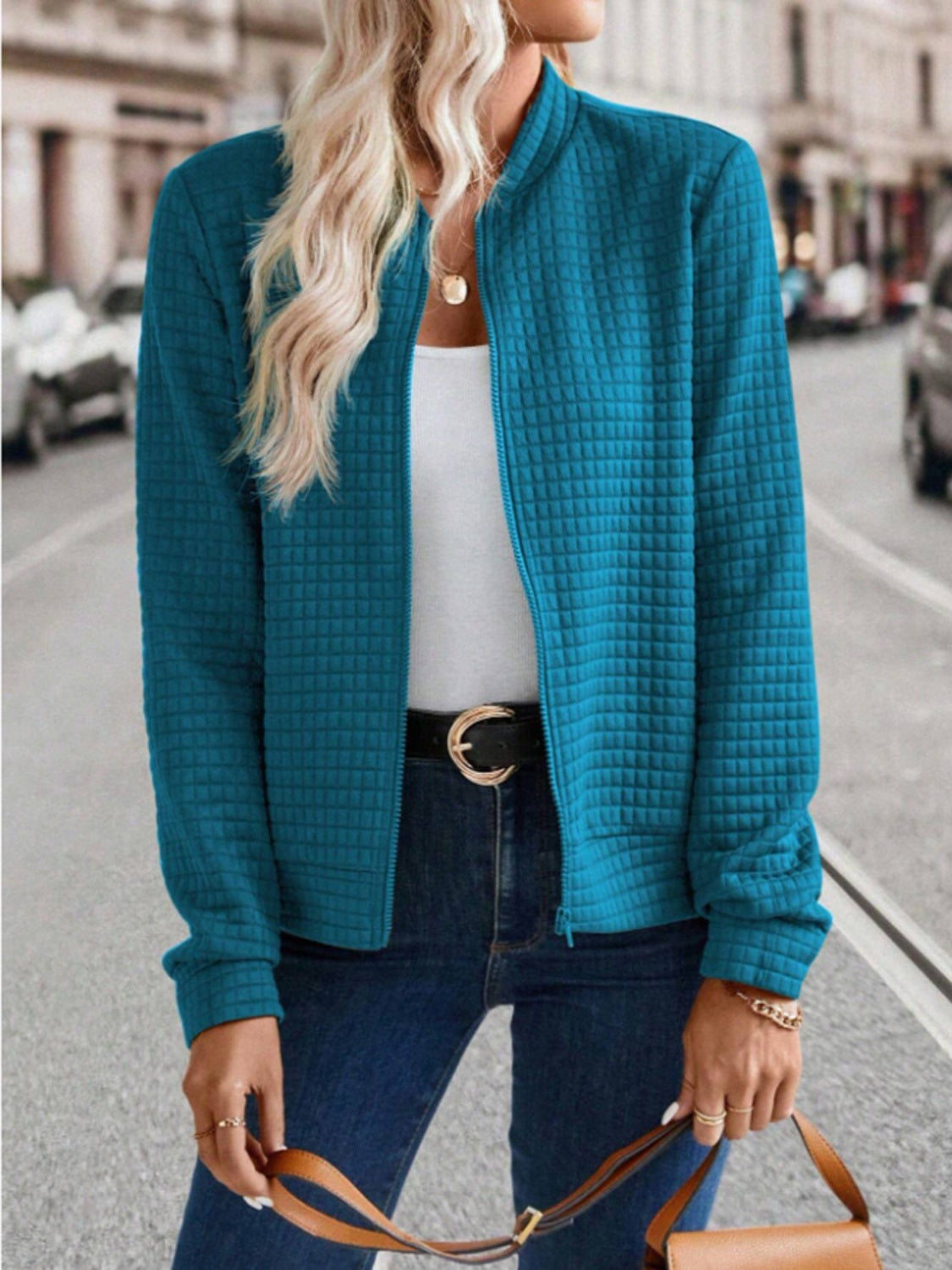 Anaís | Chaqueta Polar Zip - Verde Militar