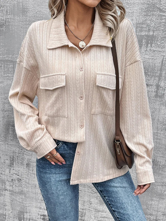 Natalia | Chaqueta Hombro Caído - Beige