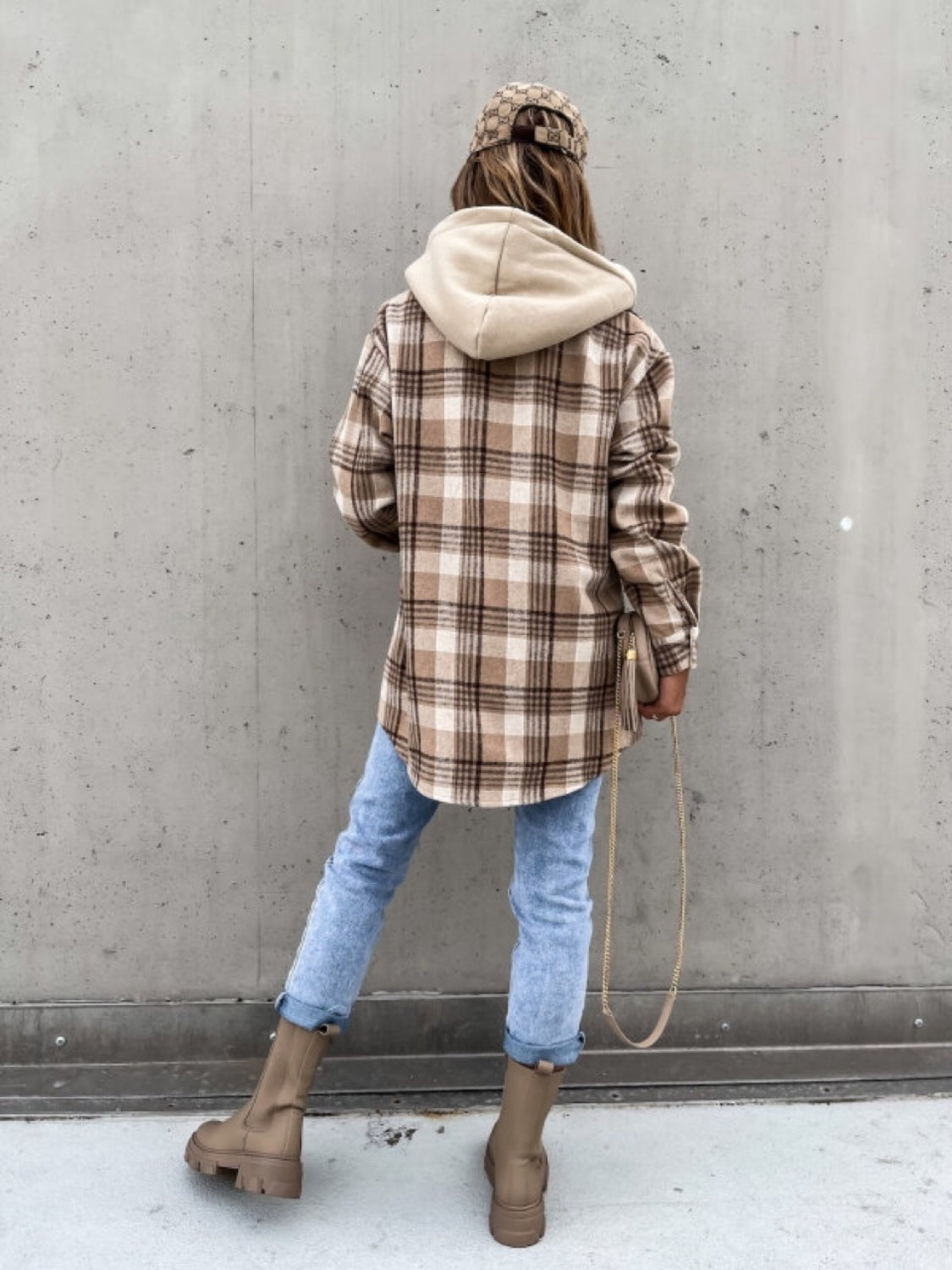 Marina | Chaqueta con Capucha - Camello