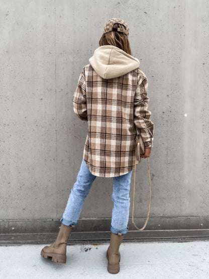 Marina | Chaqueta con Capucha - Camello