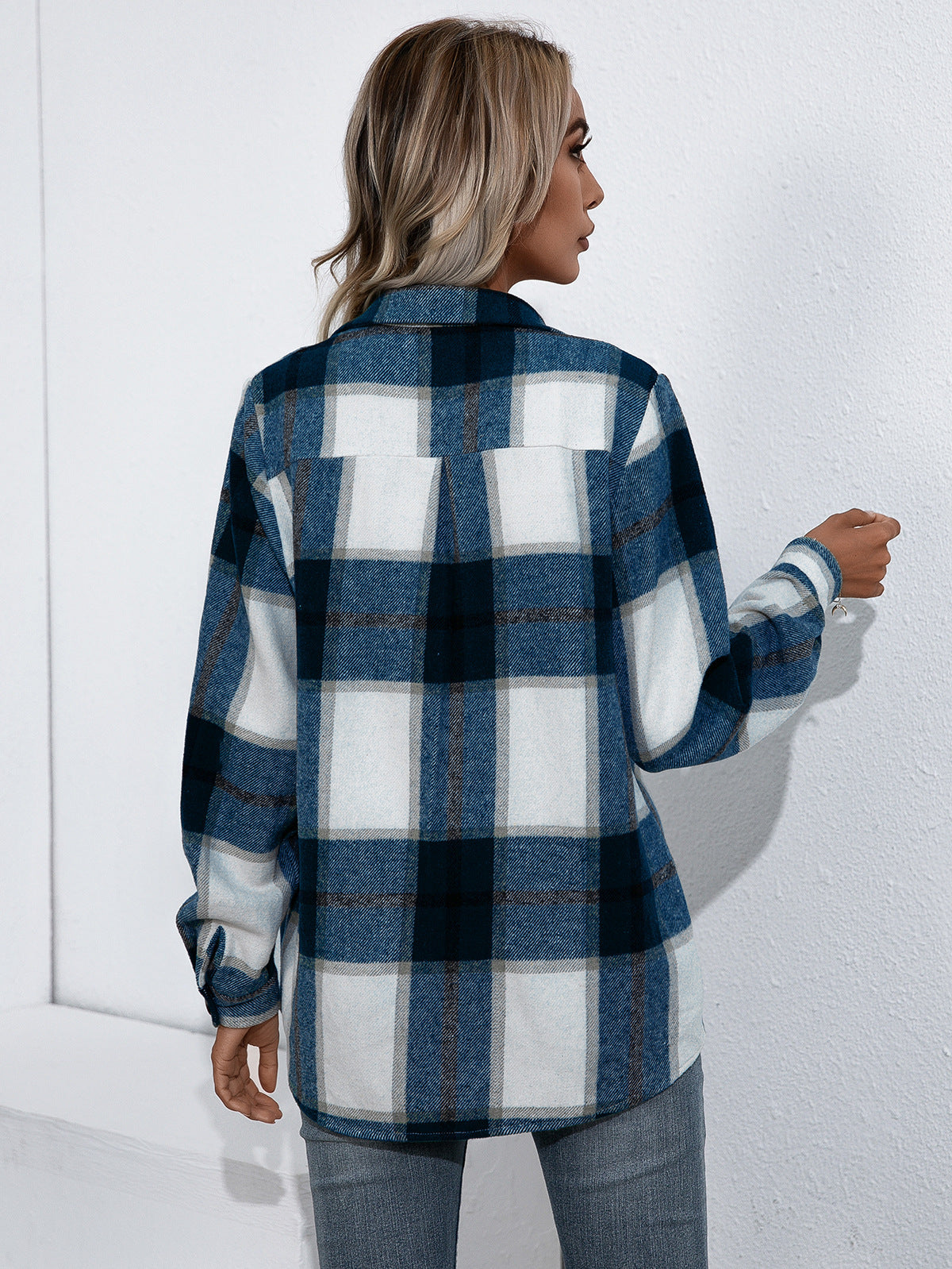 Yolanda | Chaqueta Cuadros Clásica - Dorado