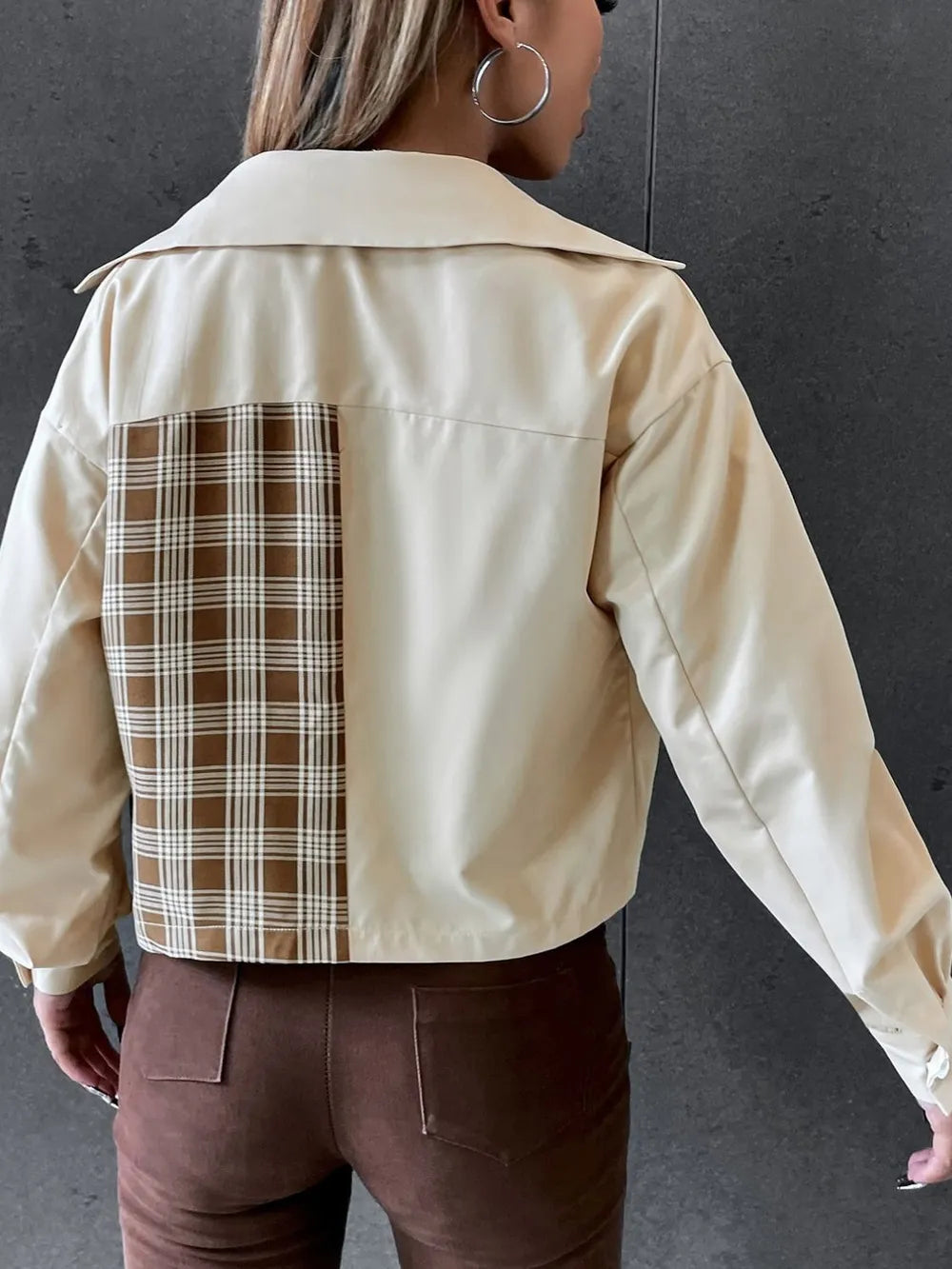 Alondra | Chaqueta Tartán Elegante - Beige