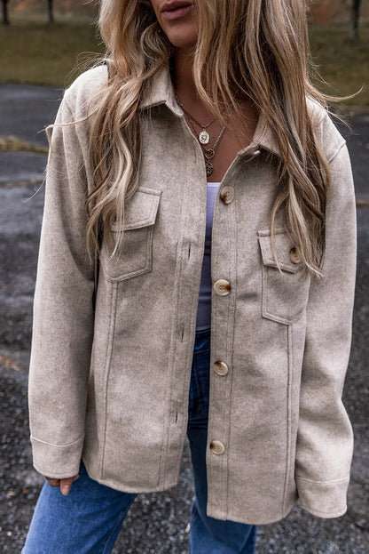 Lorena | Chaqueta Cuello Estructurado - Dust Storm