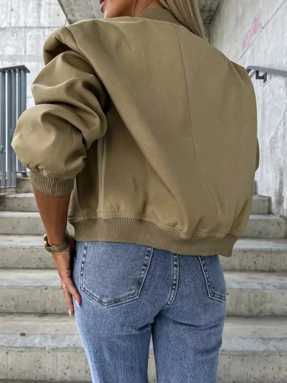 Ximena | Chaqueta Hombro Caído - Beige