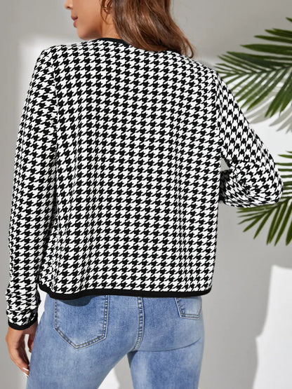 Graciela | Chaqueta Pata de Gallo - Negro