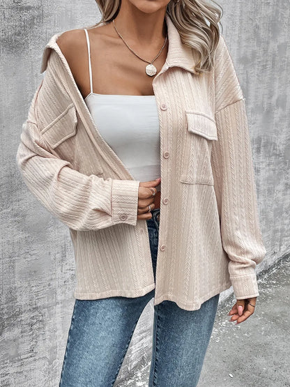 Natalia | Chaqueta Hombro Caído - Beige