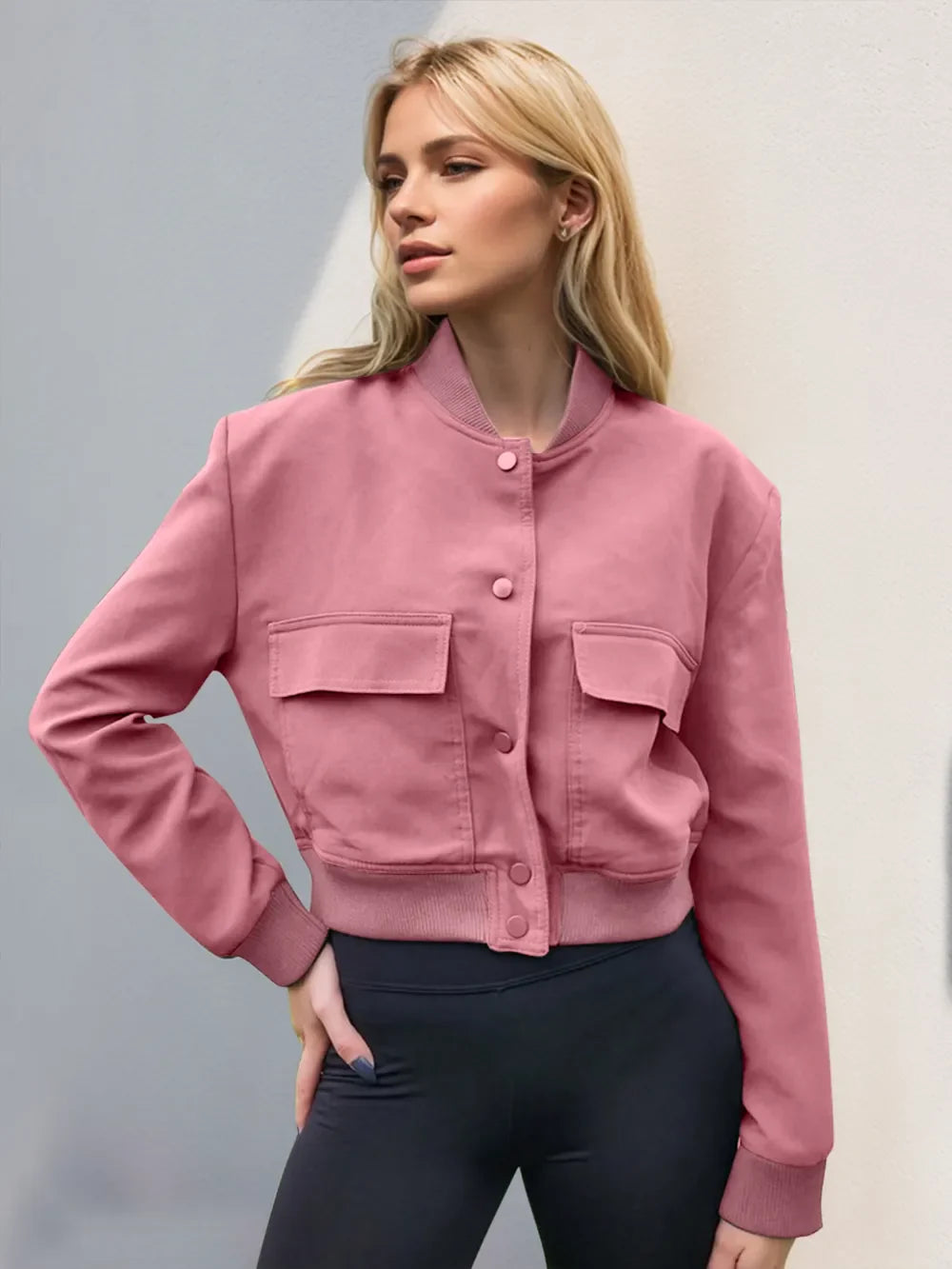 Matilde | Chaqueta con Bolsillos - Rosado Polvoso