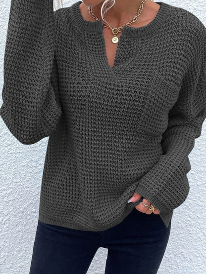 Bethany | Suéter Notched Manga Larga