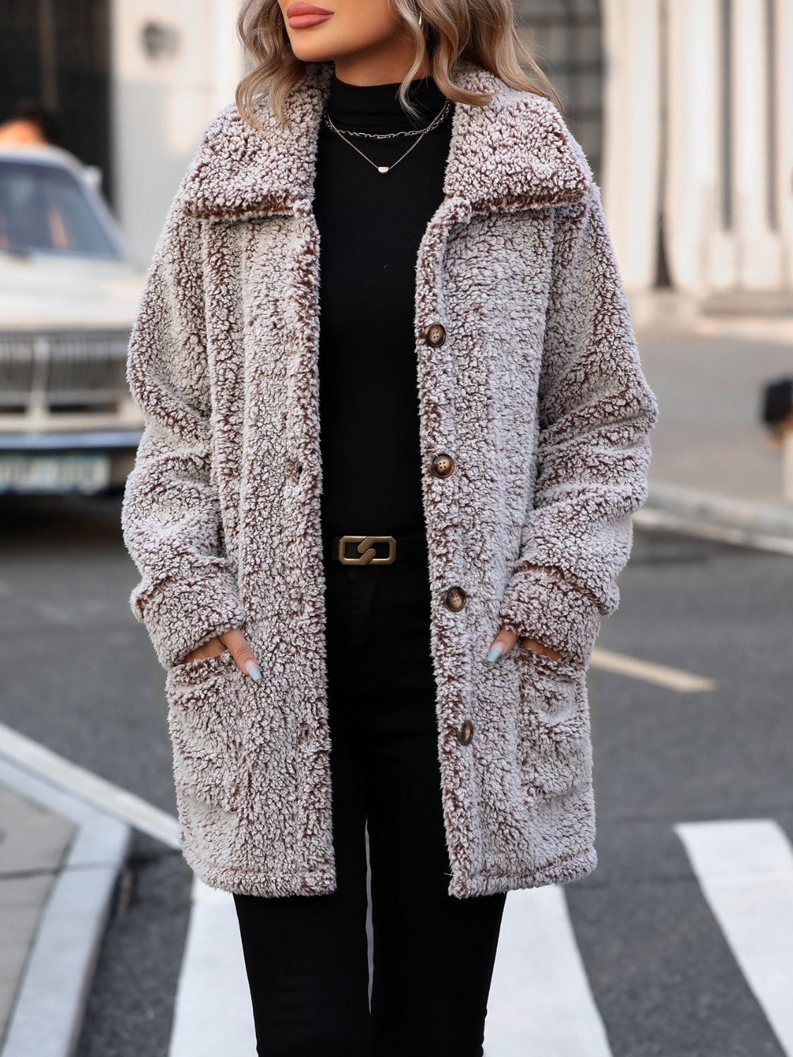 Mia | Chaqueta con Bolsillos - Taupe