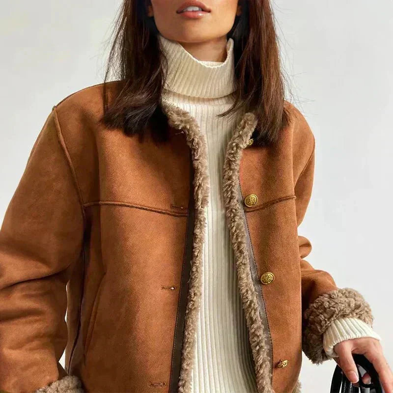 Sierra | Chaqueta Camel con Borrego