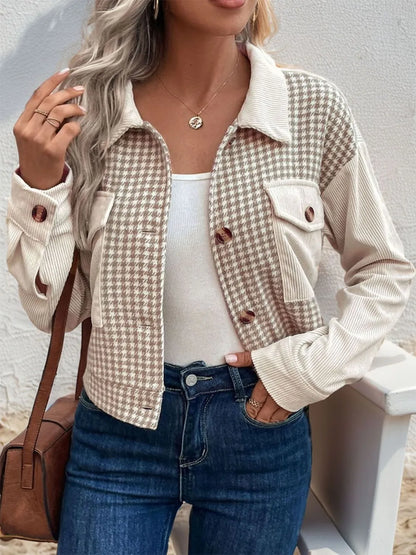 Javiera | Chaqueta Pata de Gallo - Beige