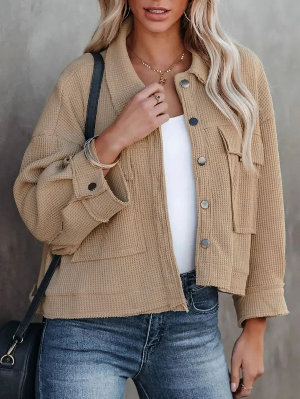 Carmen | Chaqueta Botonera Chic - Camello