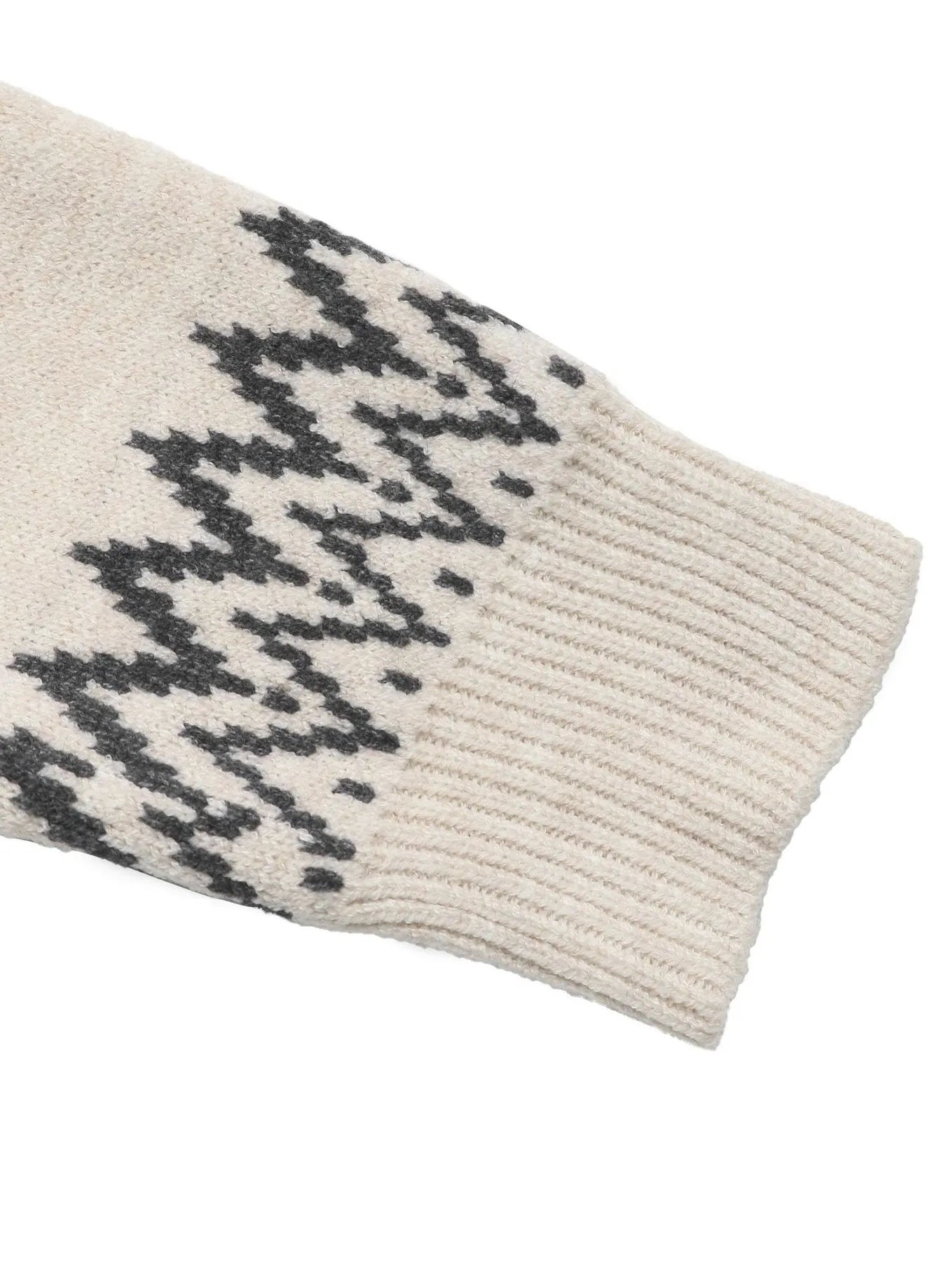 Berta | Suéter Nordic Fair Isle Estampado Cuello Redondo