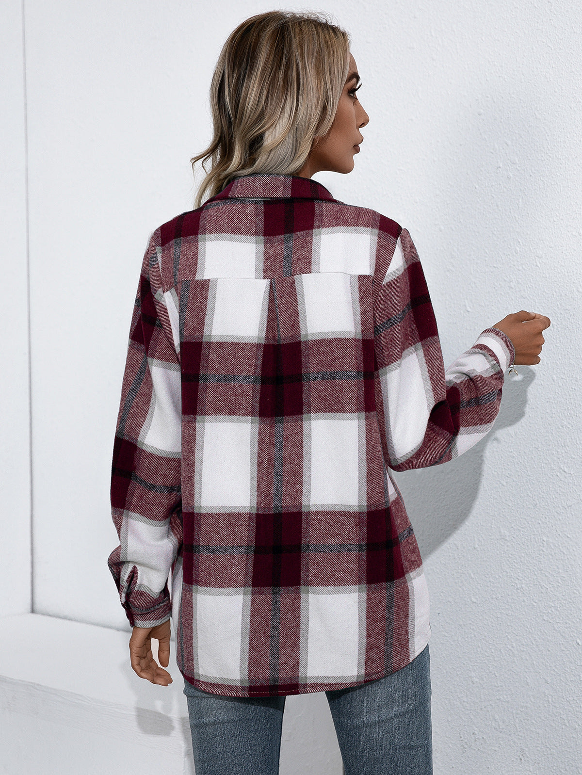 Yolanda | Chaqueta Cuadros Clásica - Dorado