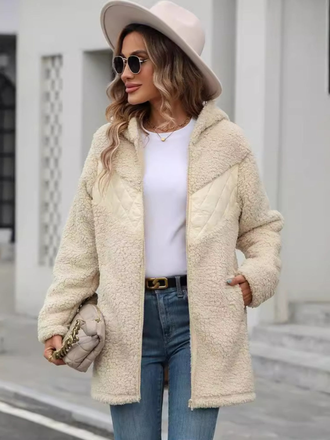 Luna | Chaqueta con Capucha - Crema