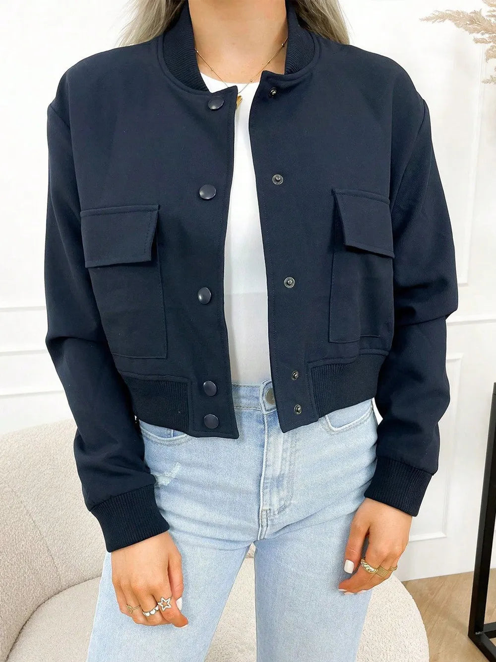 Eliana | Chaqueta con Bolsillos - Tostado