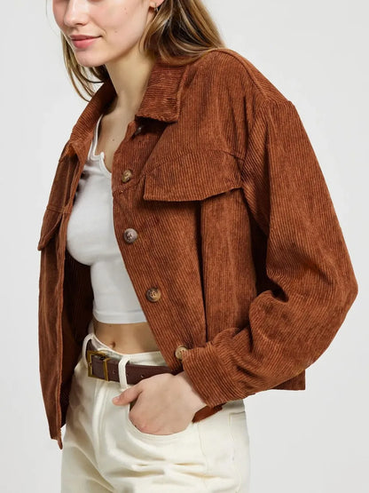 Celeste | Chaqueta Botonera Chic - Café