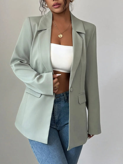 Eliza | Blazer Un Botón Cuello Solapa Premium