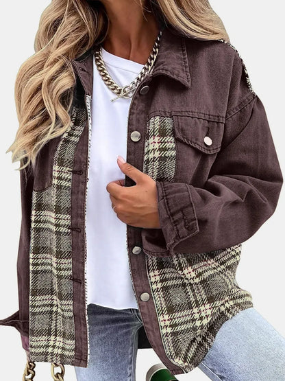 Renata | Chaqueta Cuadros Clásica - Negro