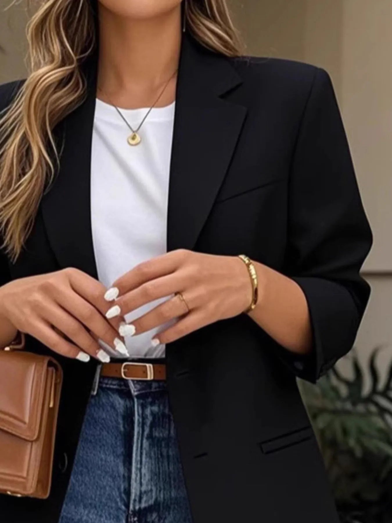 Heidi | Blazer con Bolsillos Cuello Solapa