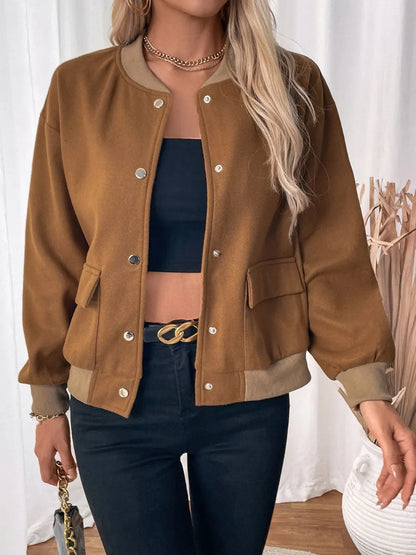 Laura | Chaqueta Cuello Estructurado - Caramelo