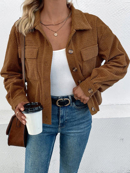 Sabrina | Chaqueta con Bolsillos - Camello
