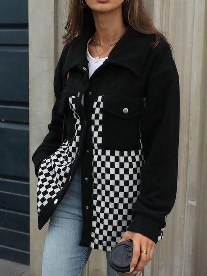 Paloma | Chaqueta Broche Moderno - Negro