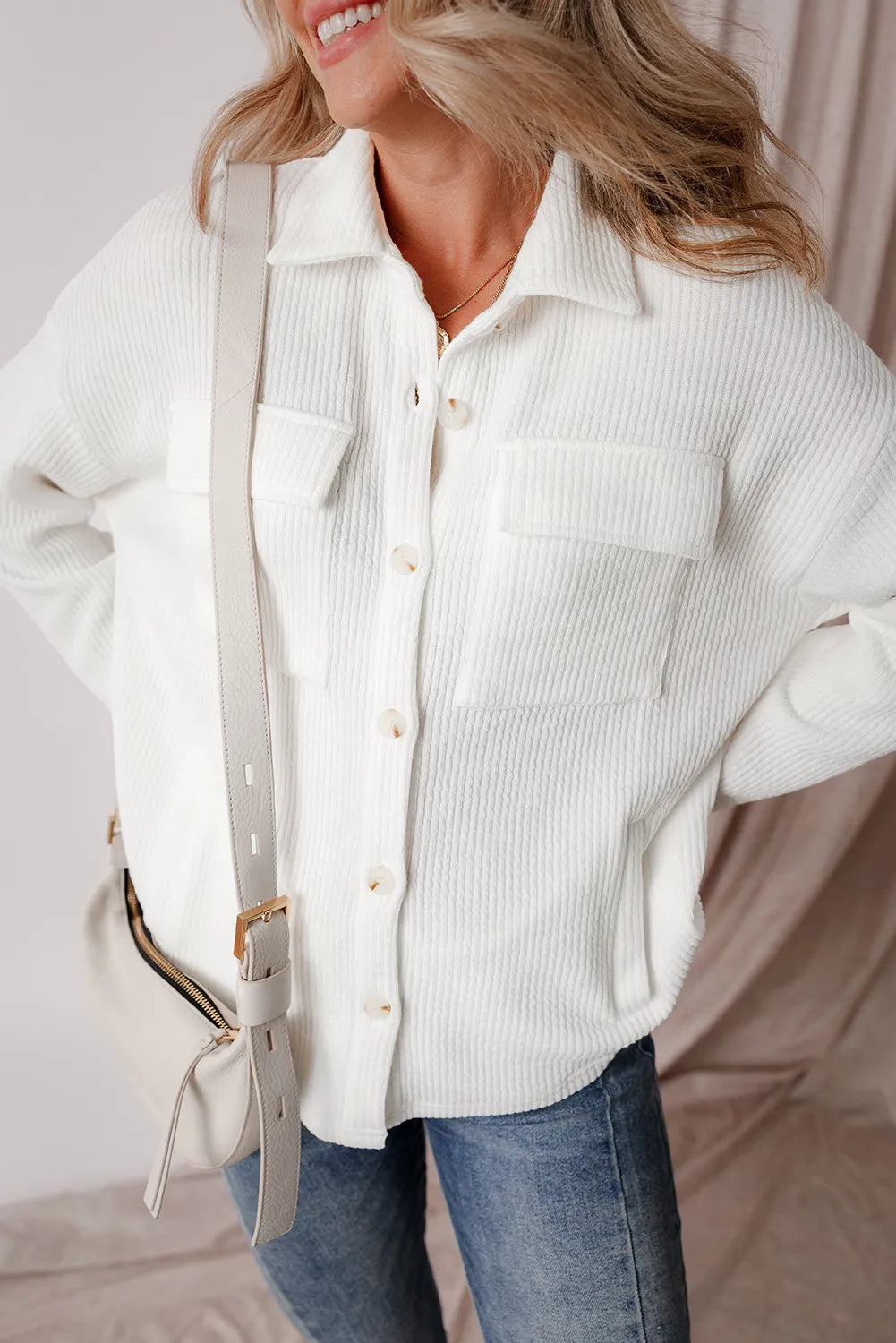 Stella | Chaqueta Botonera Chic - Blanco