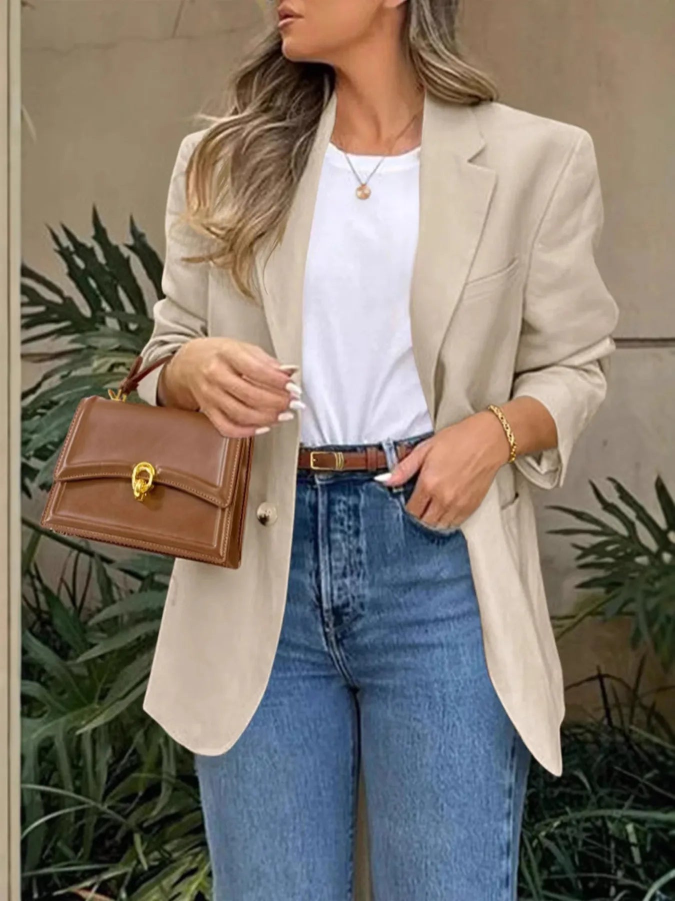 Heidi | Blazer con Bolsillos Cuello Solapa