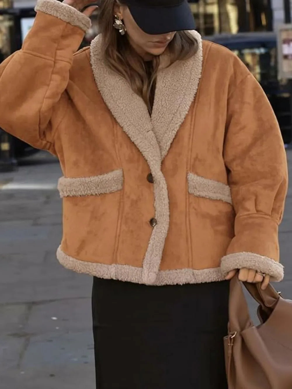 Consuelo | Chaqueta Cuello Estructurado - Ocre