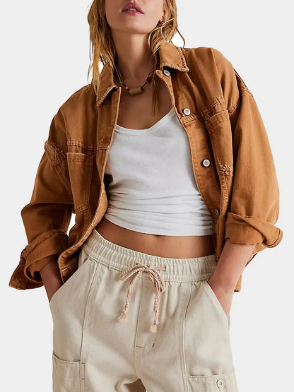 Susana | Chaqueta Denim Premium - Caramelo