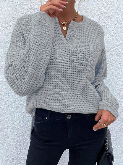 Bethany | Suéter Notched Manga Larga