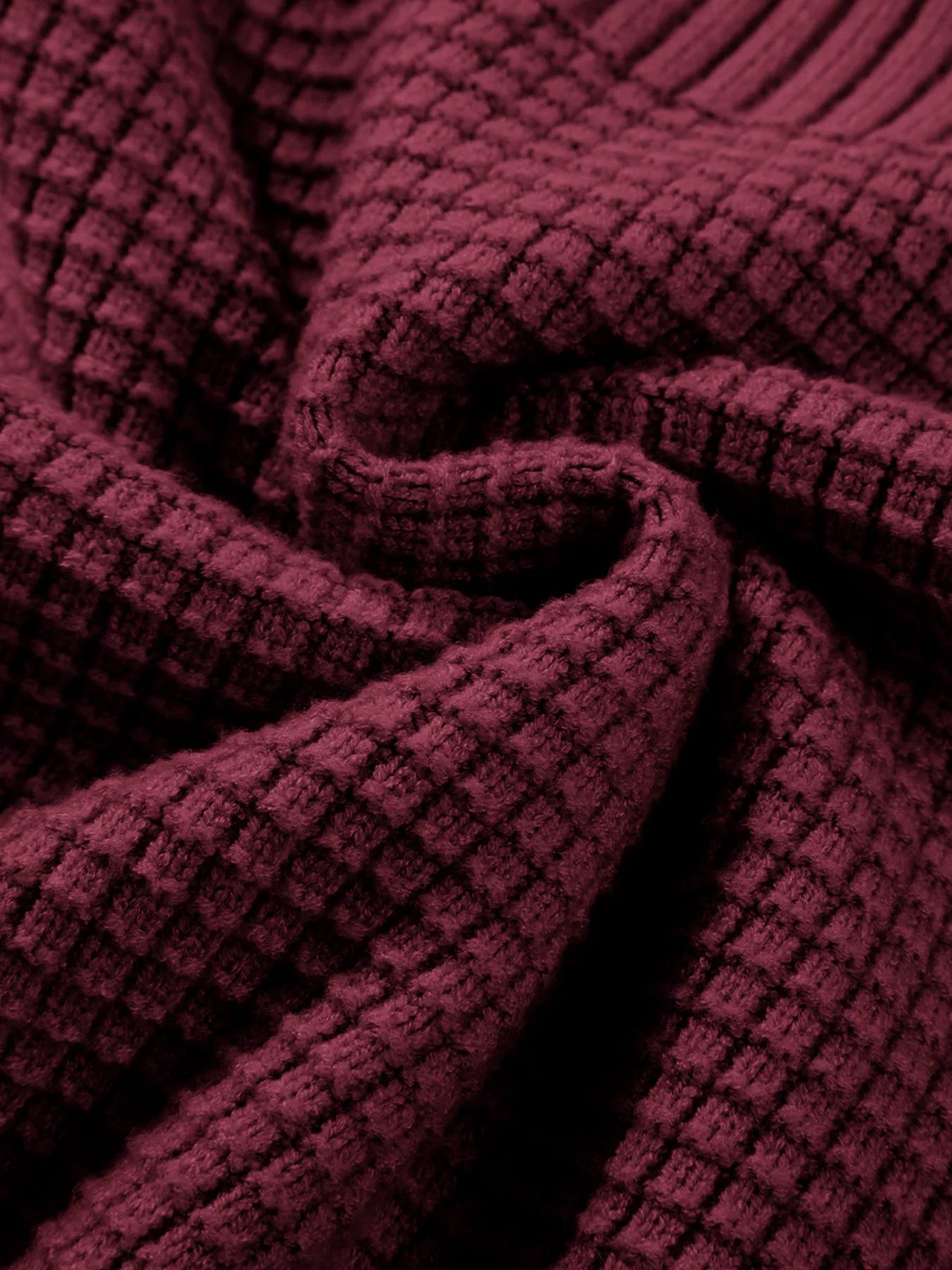 Domitila | Suéter Solid Color Mixed Tejido Texturizadoted Crew