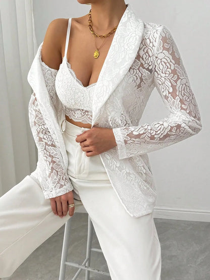 Berenice | Blazer Manga Larga con Encaje