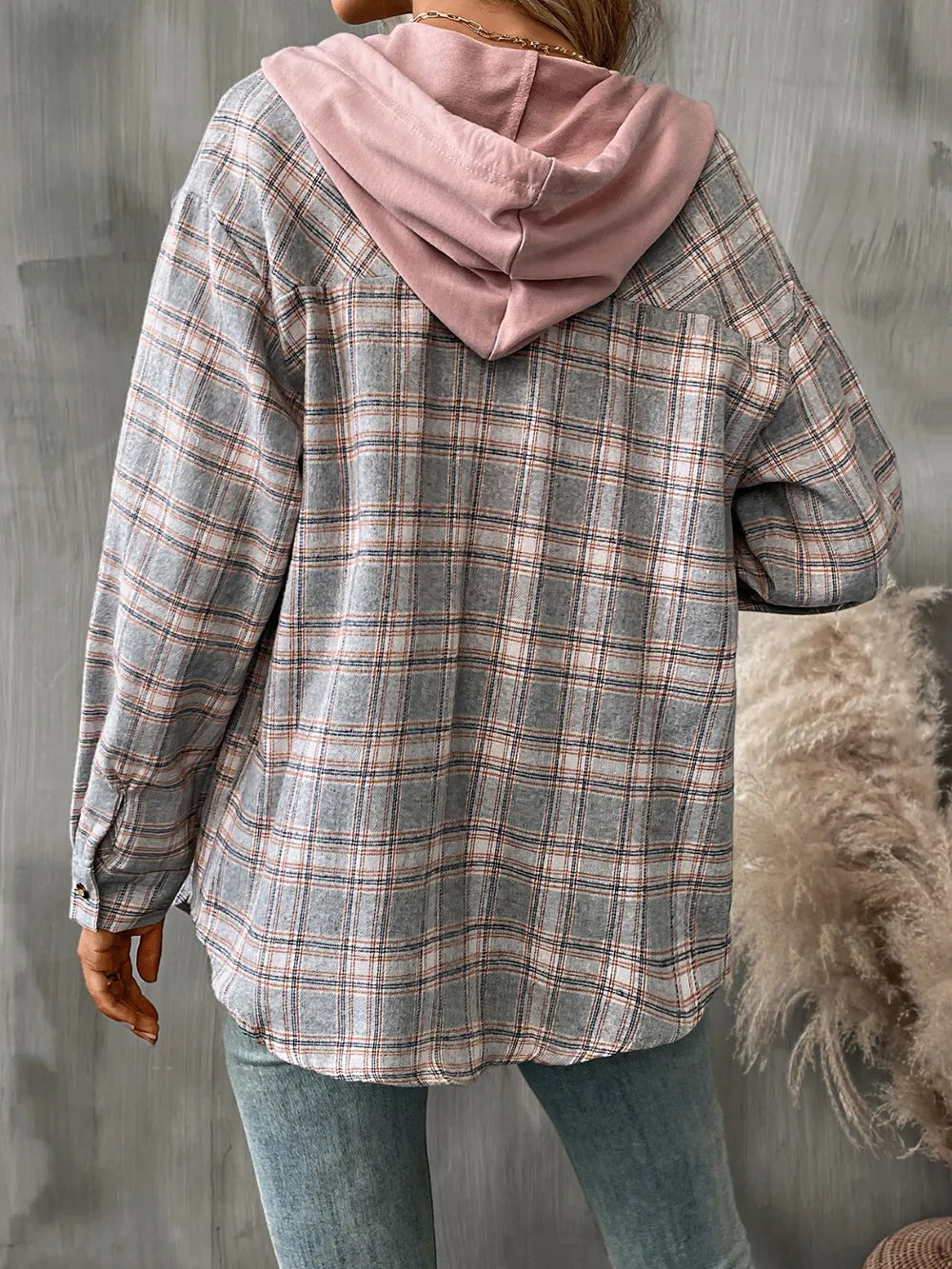 Francisca | Chaqueta con Capucha - Gris