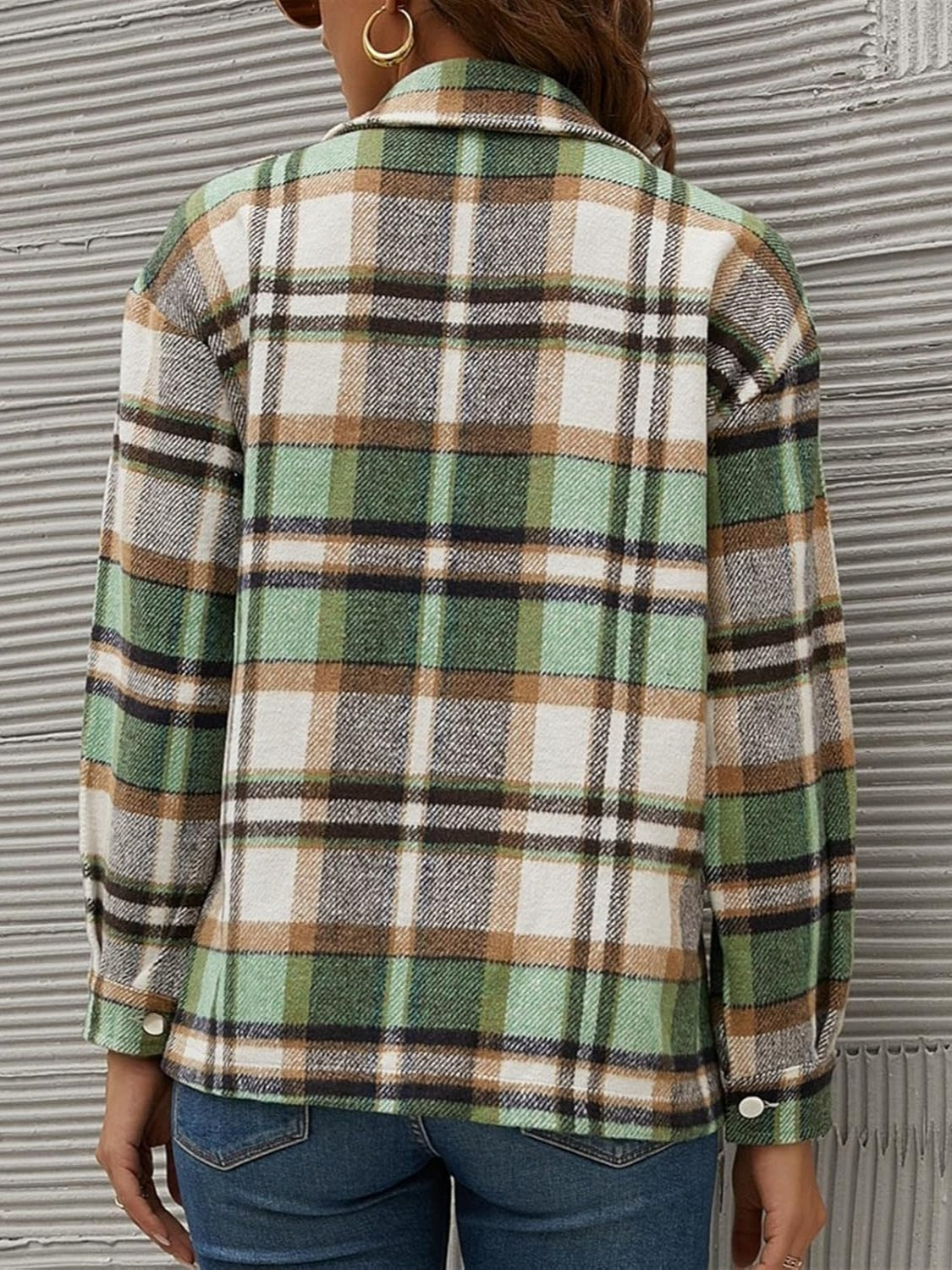 Azul | Chaqueta Tartán Elegante - Verde