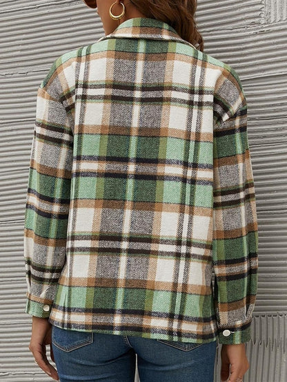Azul | Chaqueta Tartán Elegante - Verde