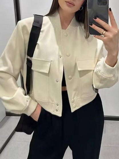 Eliana | Chaqueta con Bolsillos - Crema
