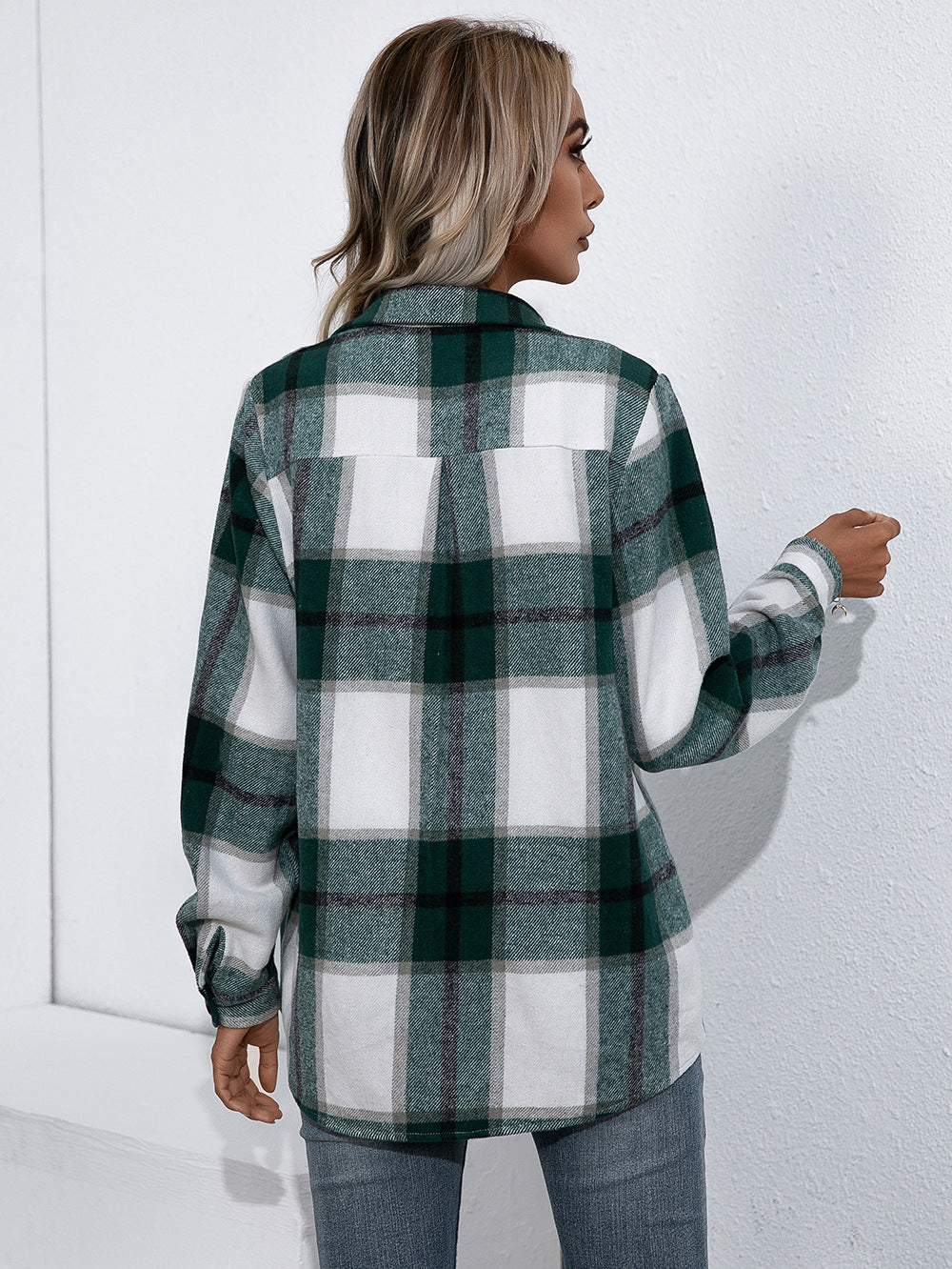 Yolanda | Chaqueta Cuadros Clásica - Dorado