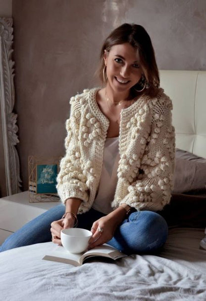 Lucía | Cárdigan Corazón con Pompones