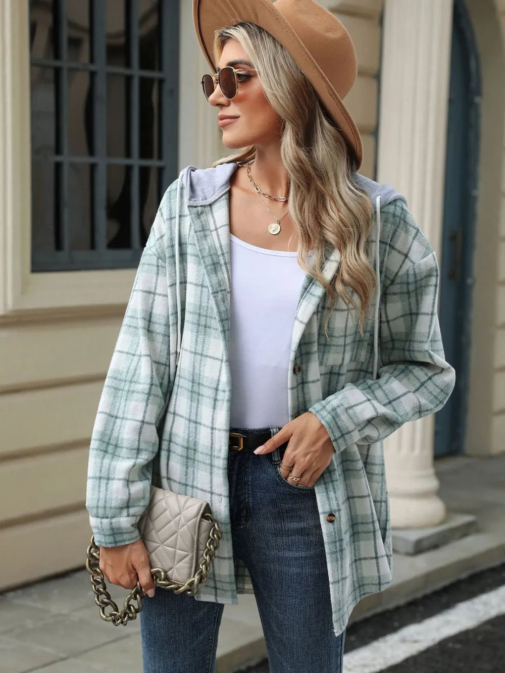 Diana | Chaqueta con Capucha - Verde Claro