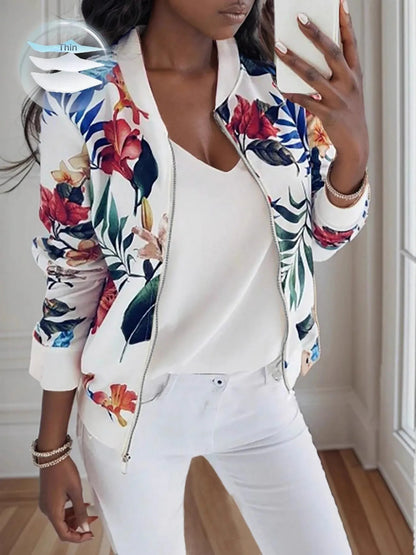 Estela | Chaqueta Polar Zip - Floral